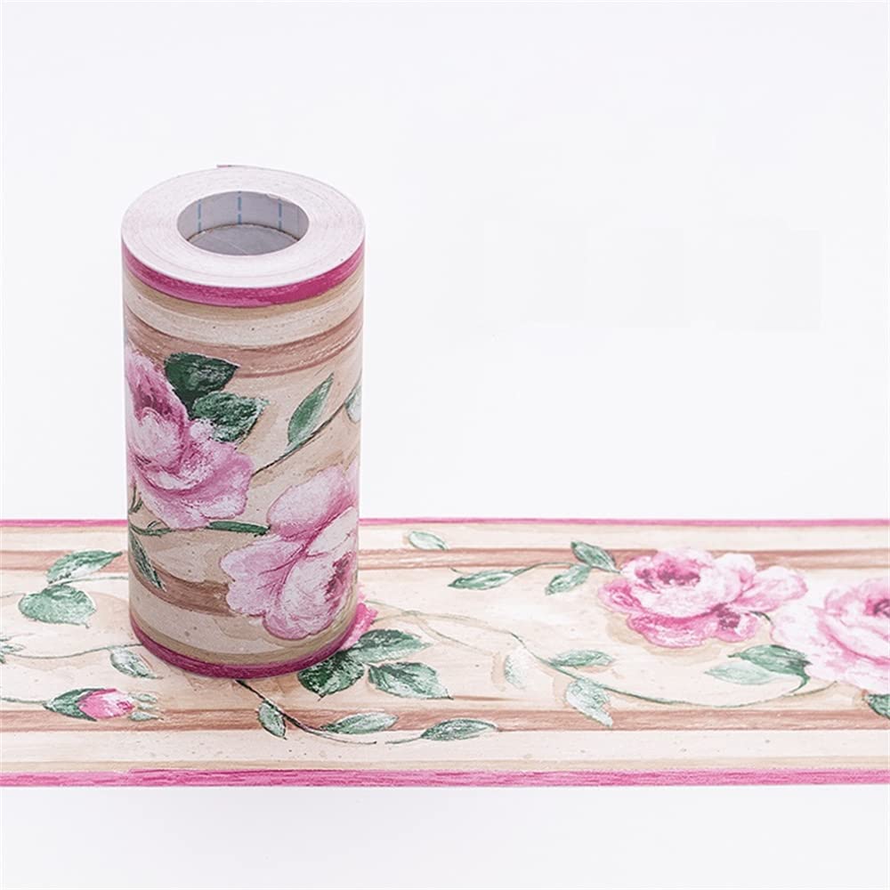 Lyhydma 13 Wallpaper Border 10M/Roll Self Adhesive Waterproof Waist Lines Wallpaper Bathroom Skirting Line Decor Baseboard Corridor Floor Borders Sticker(13)