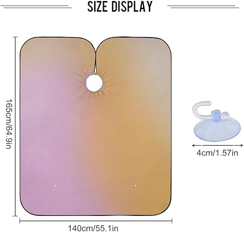 Miniatura 3 de RPLIFE Capa profesional de salón de belleza de corte de pelo púrpura lavanda con purpurina, 64.9 x 55.1 pulgadas