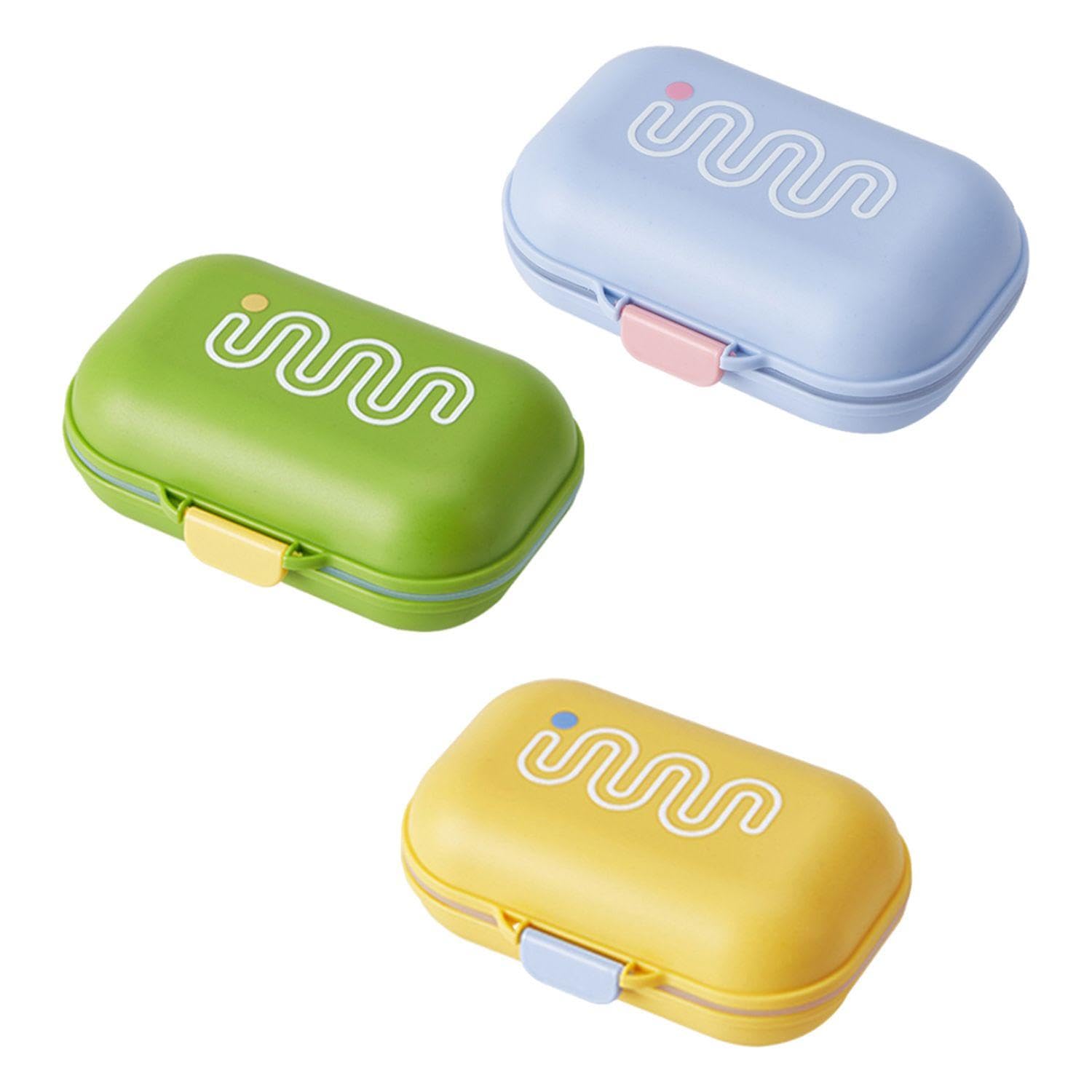 Eowvisn Yellow 3 Piece Soap Dish, Portable Soap Dish, Drain Soap Dish, Waterproof Soap Dish, Suitable For Travel, Camping, Gym, Bathroom, Etc.