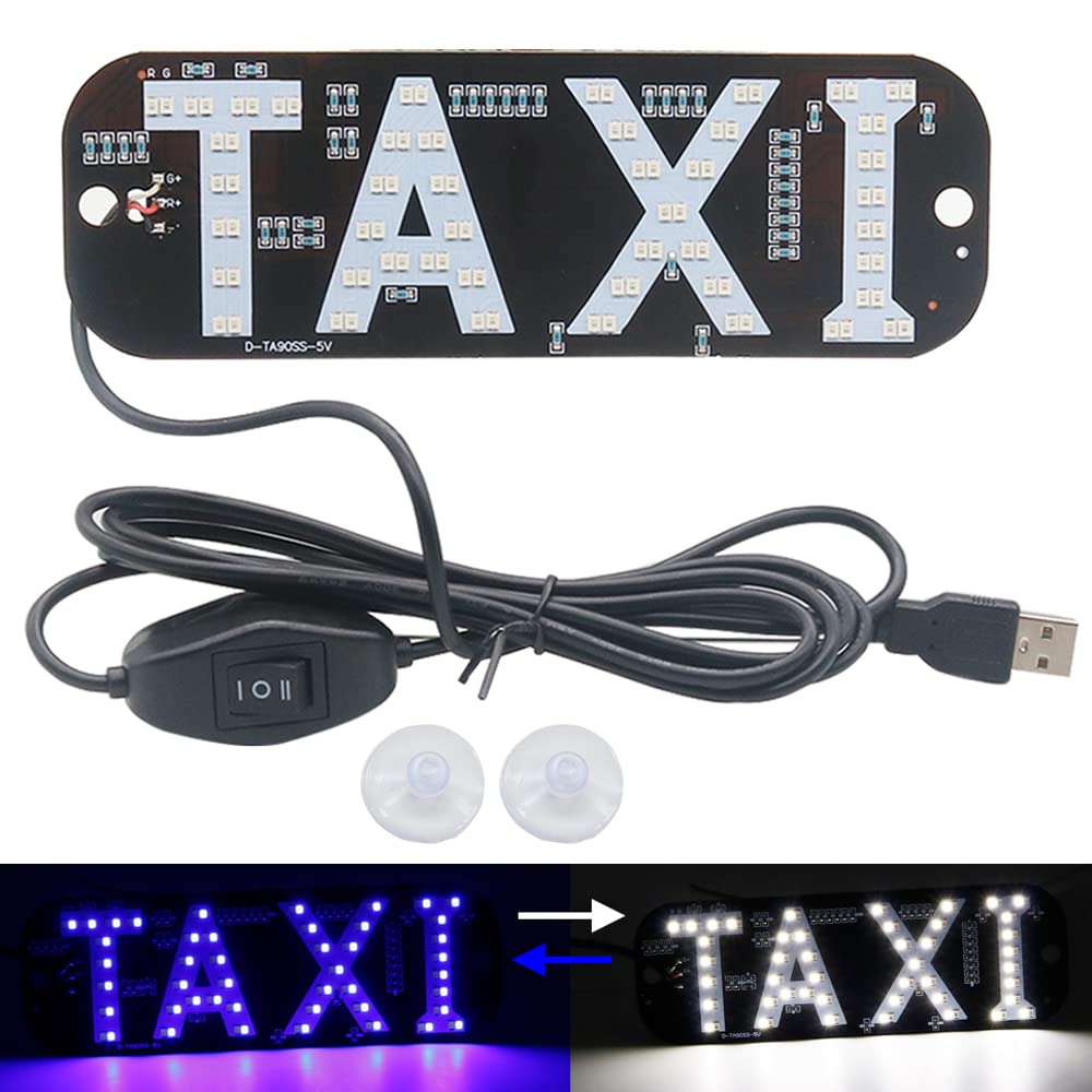 QCHIAN Taxi Light, Taxi LED Sign Decor, Taxi LED Light Logo - View #4
