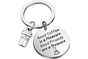 Coffee Lover Keychain -- Coffee Friends Gifts