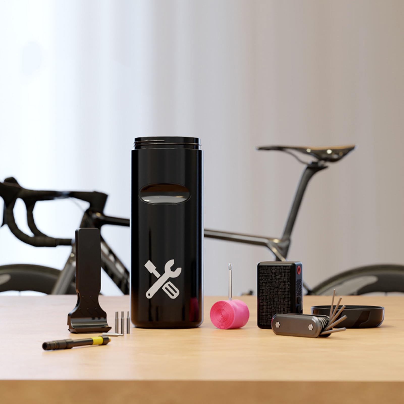 Bottiglia Porta Attrezzi Per Bici - Contenitore Per Chiavi, Camere D'aria E Utensili - Compatto, Resistente E Impermeabile, Ideale Per Mountain Bike E Viaggi