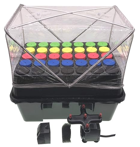 HORTIPOTS Aeroponic Cloner Machine, Cloning Machine 35 Site Hortipots For Plant Cutting Rooting Germination Kit Using 1.625 Inch Neoprene Clone Inserts