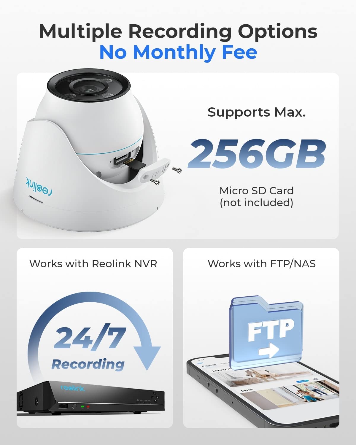 Reolink 4K PoE Security Camera Outdoor with Spotlight, 3X Optical