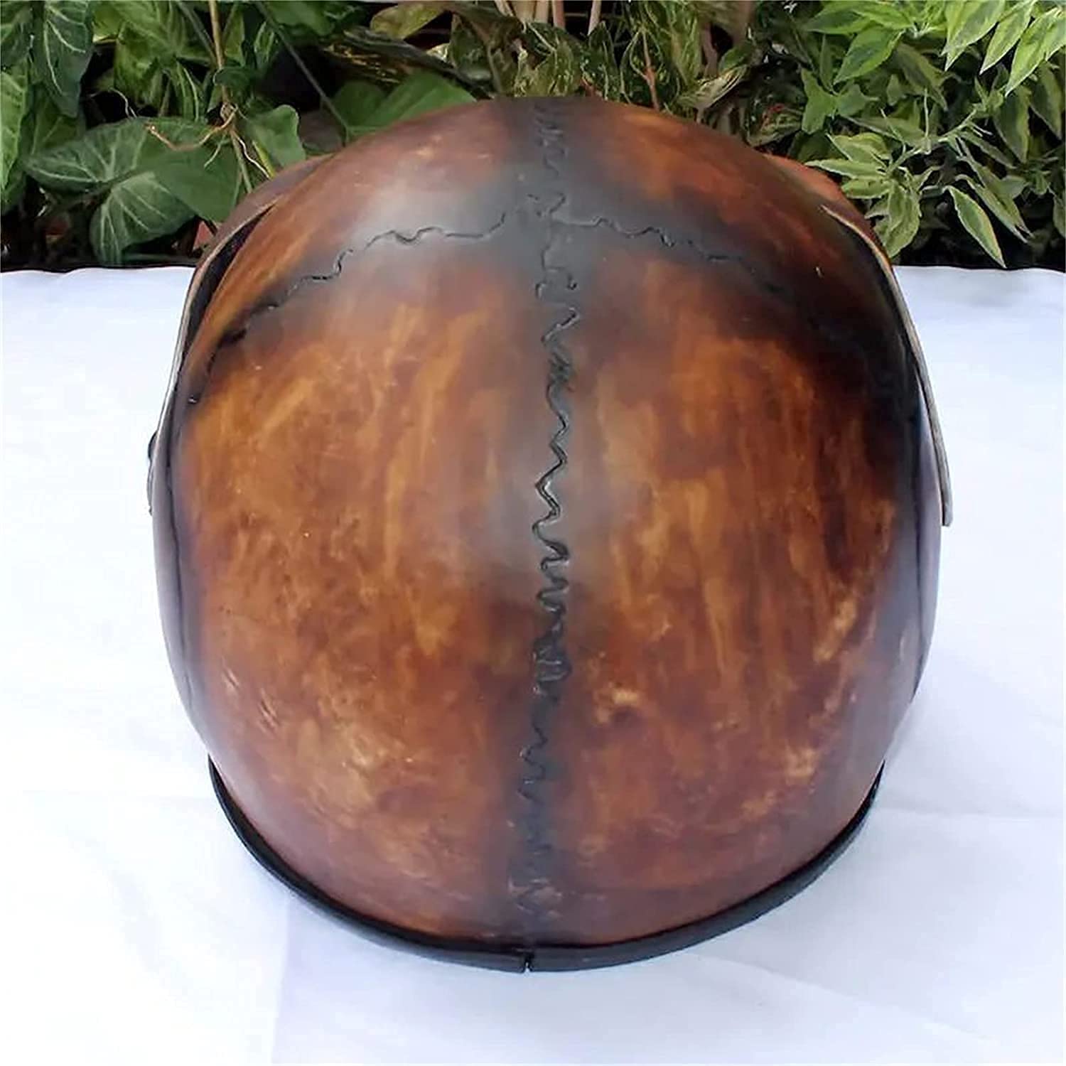 Maschera di Halloween Negromante Casco Teschio, Decorazione Horror Testa Completa Maschera Teschio/Casco Mascella Mobile, Visiera Teschio Scheletro Casco Moto Flip Up D(PVC),XL