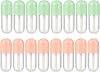 16パック 5ml 空リップグロスチューブ ピンク&ミントグリーン カプセル リップグロス容器 詰め替え可能 DIY リップグレーズボトル トラベルサイズ リップクリーム リップオイルチューブ ソフトアプリケーター付き DIY化粧品用