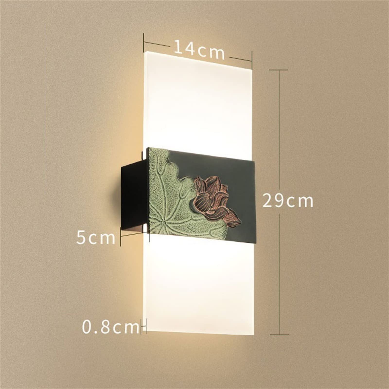 Lámparas pared Lámpara de pared con diseño loto, elegante, clásica, for decoración, for dormitorio y mesita noche Decoración apliques