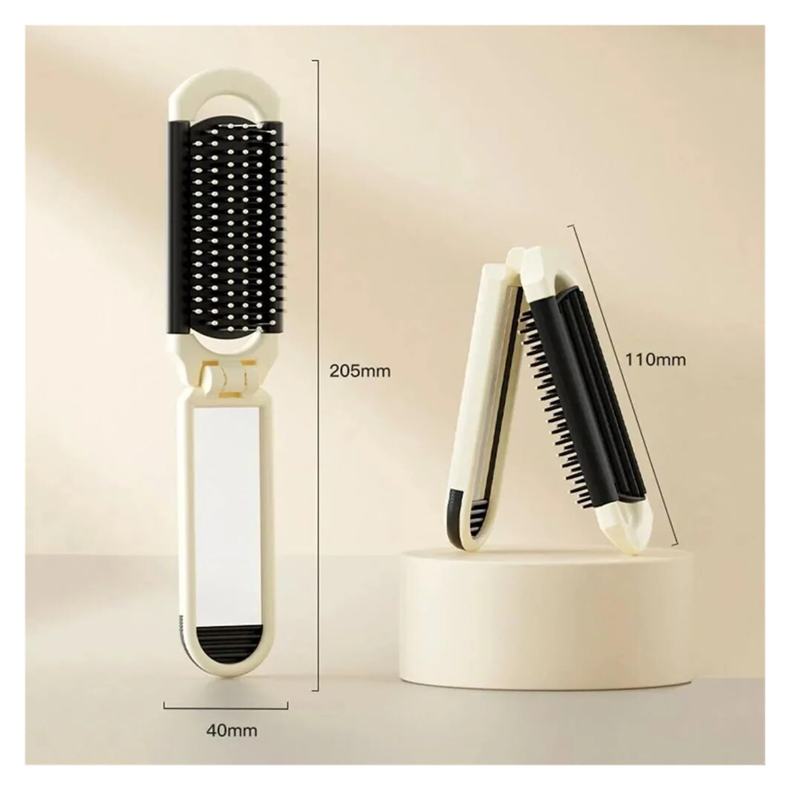 Specchio portatile speciale for donna con cuscino d'aria a pettine, semplice e alla moda