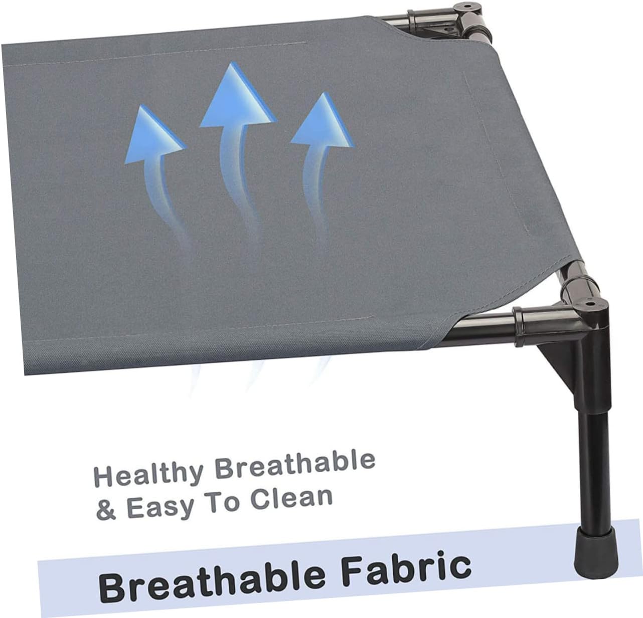 1pc Elevated Dog Bed for Pets Comfortable Detachable Pet Cot Breathable Material for Use Grey for Dogs and Cats