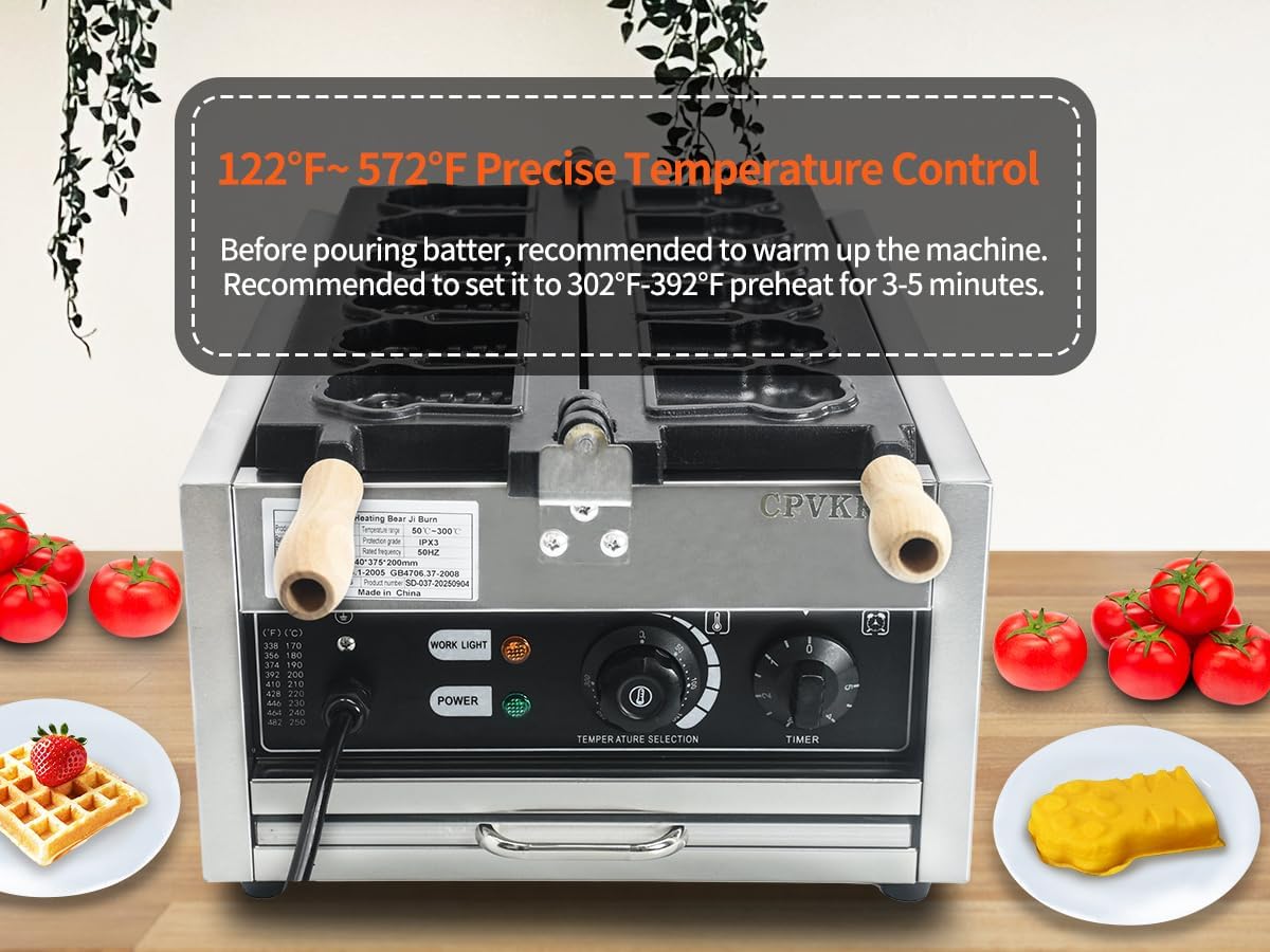 Dog Cat Paw Shaped Waffle Maker Cartoon Bear Tiger Paw Print Waffle Iron Machine Waflera Baking Pan Nonstick, For Fun Kids & Adult Breakfasts or Gifts