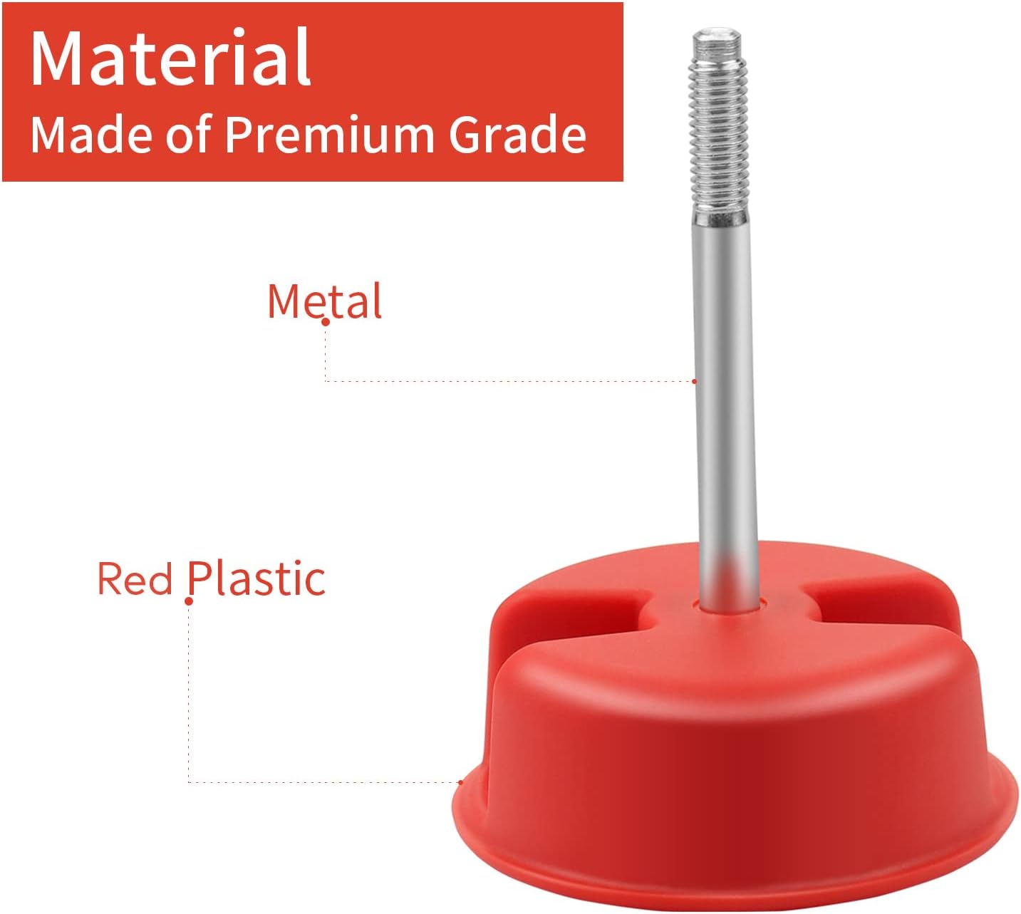 Bentolin Freedom Hardtop Top Mounting Knob Replacement Screw Compatible with 2007-2019 Jeep Wrangler JK 2/4 Door, 2 Pack Red