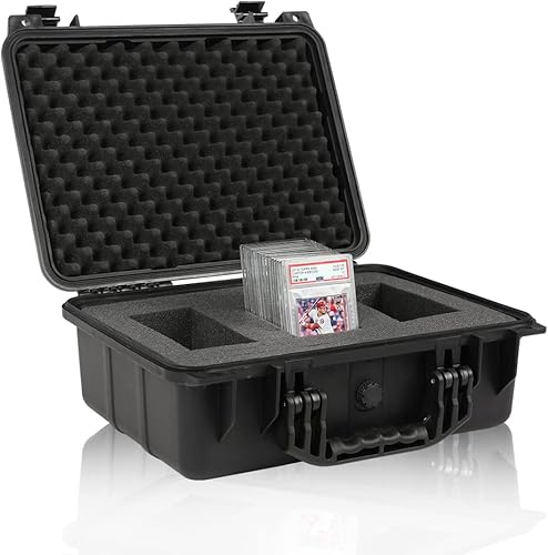 G-PLUS Caja de almacenamiento para tarjetas graduadas compatible con BGS PSA SGC FGS tarjetas comerciales deportivas graduadas, funda resistente a