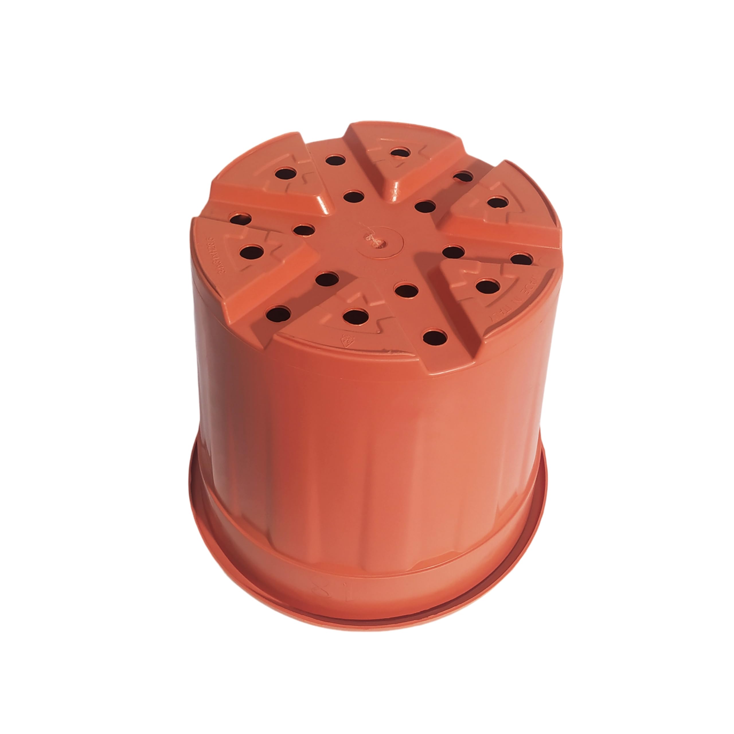 NG NICCOLAI VASO "COSMO" COLORE NERO O TERRACOTTA VARIE MISURE - PLASTICA RICICLATA E RICICLABILE - MADE IN ITALY (TERRACOTTA, 66/61x48(H) cm. - 110 LT)