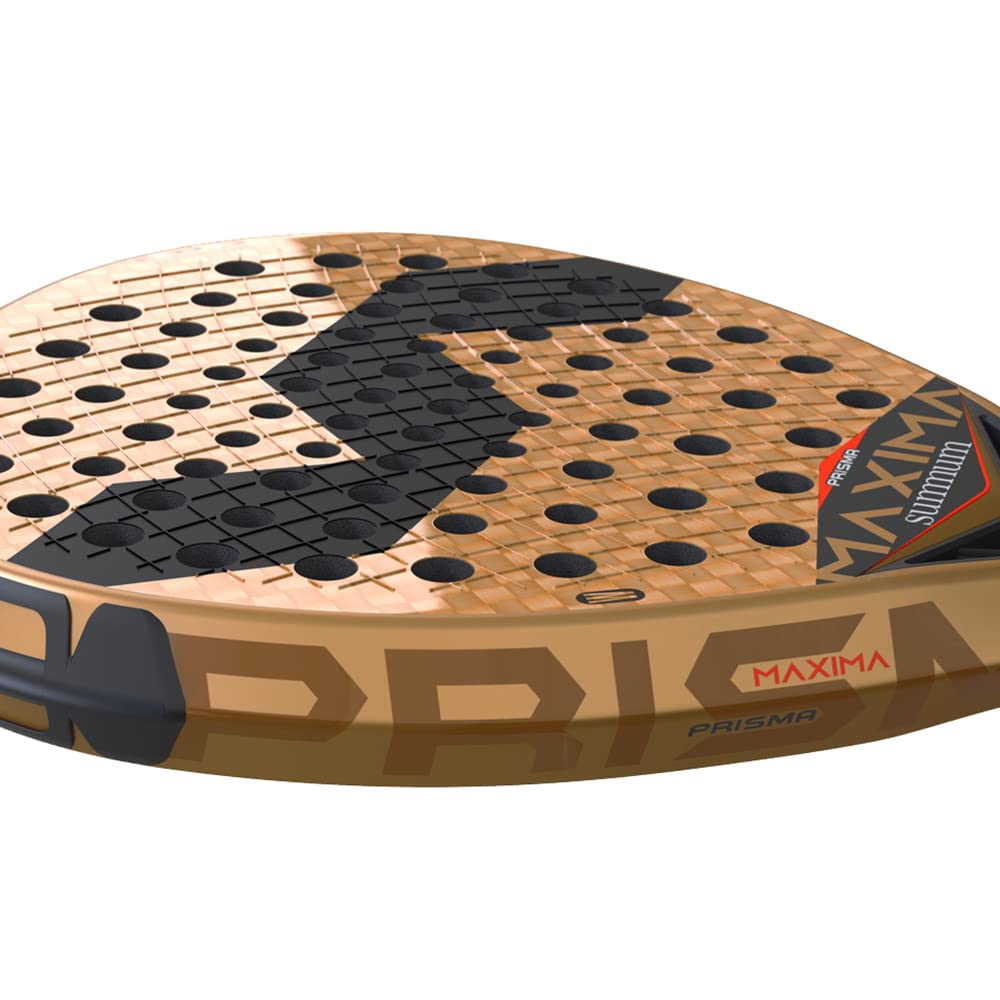 VARLION - Racchetta da paddle professionale Maxima Summum Prisma W 2022/23, forma lacrima - controllo e potenza, tessuto in fibra di carbonio 12K (Include: x2 protezione + custodia)