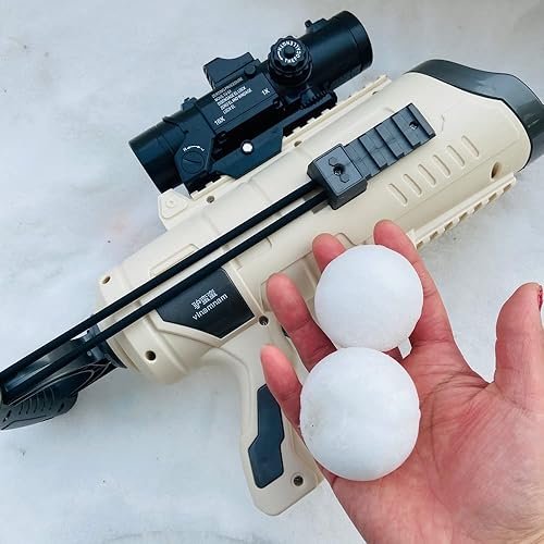 Miniatura 9 de TMIXIU Juguetes de nieve para niños al aire libre, kit de fabricación de bolas de nieve, lanzador de pistolas de bolas de nieve, moldes de nieve