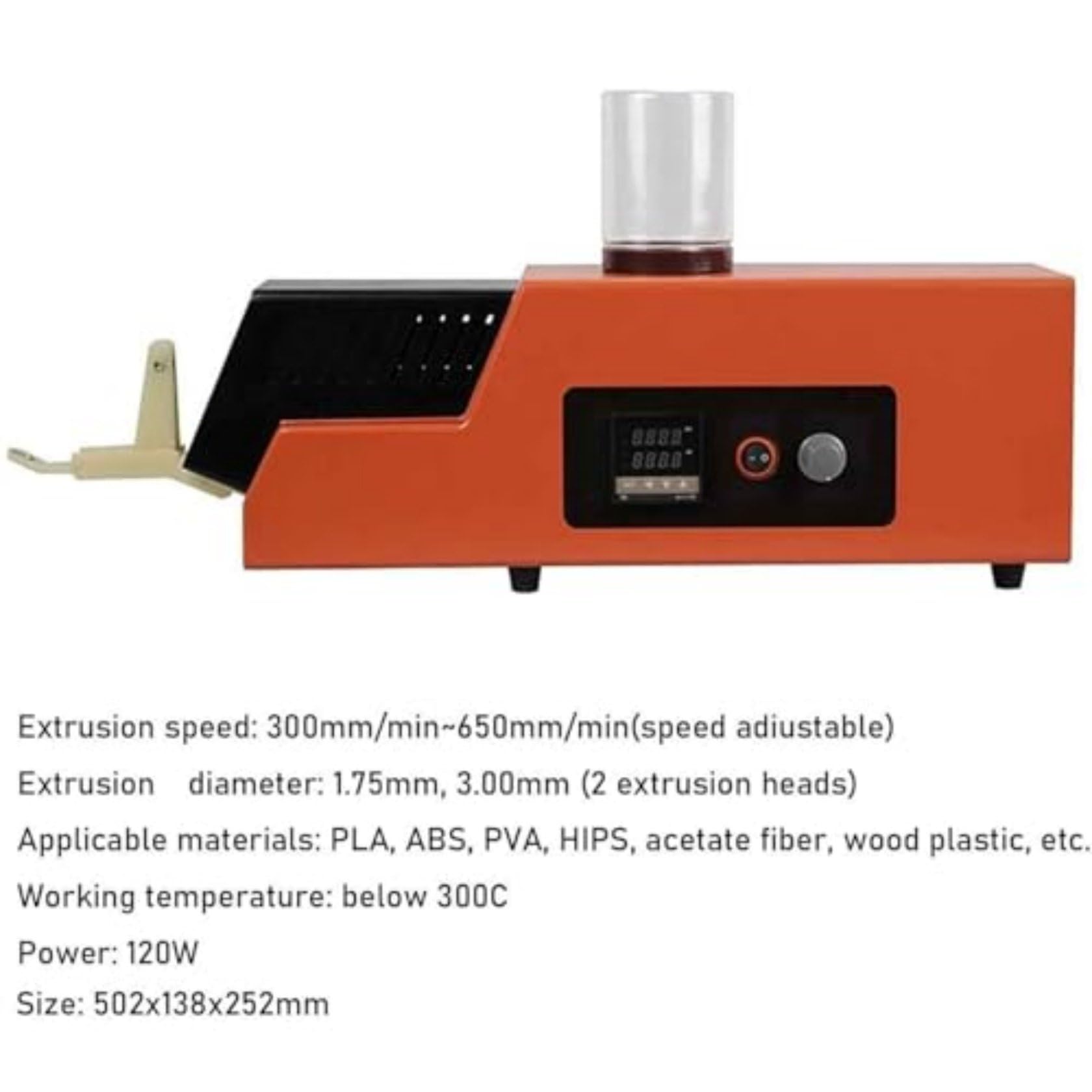 Filament-Recycling-System für den 3D-Druck, wandelt Abfall in nutzbares Filament mit mehreren Materialkompatibilität und essentiellem Zubehör um
