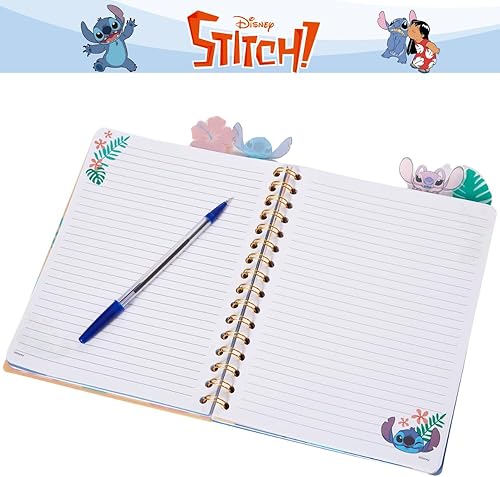 Miniatura 3 de Innovative Designs Stitch Tab - Cuaderno de diario, encuadernado en espiral, 96 páginas rayadas, 8 x 7 pulgadas, amarillo