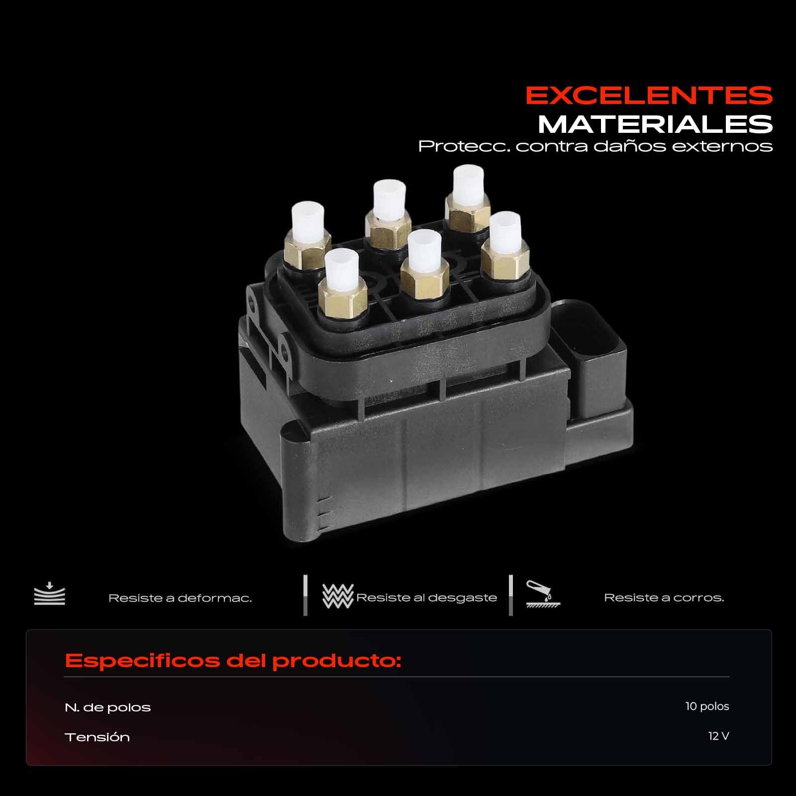 Frankberg Unidad de válvulas de suspensión neumática Compatible con C.a.y.e.n.n.e 92A 3.0L T.o.u.a.r.e.g 7L6 7L7 7LA 3.0L Q7 4LB 3.0L C.a.y.e.n.n.e 92A 4.1L Grand Cherokee IV WK WK2 3.0L 7L0698853A