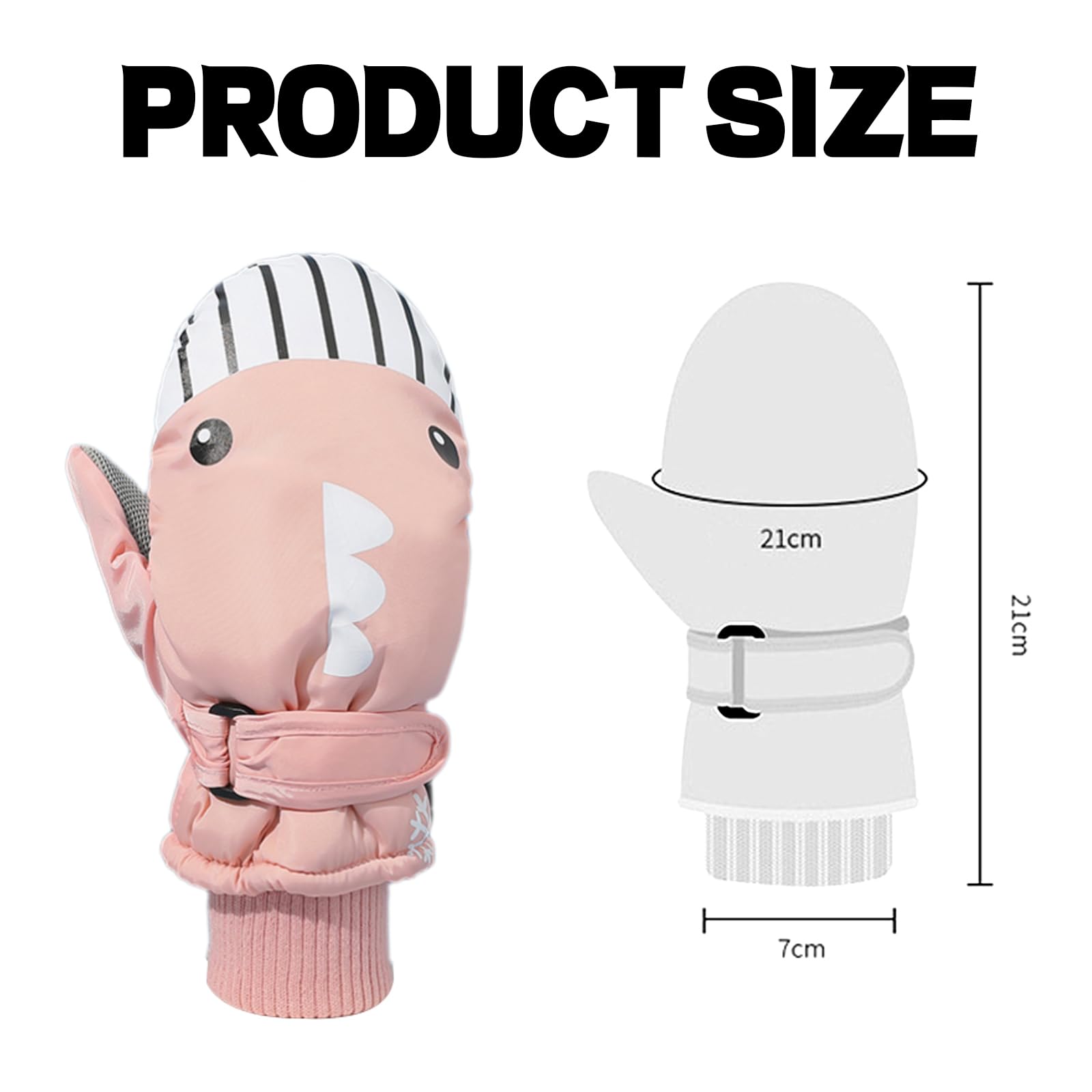MoKo Moufles De Ski Enfants Imperméables Et Chaudes – Gants Coupe-Vent Avec Poignets Élastiques, Bleu, Taille M (6-15 Ans) – Idéal Ski, Snowboard, Luge