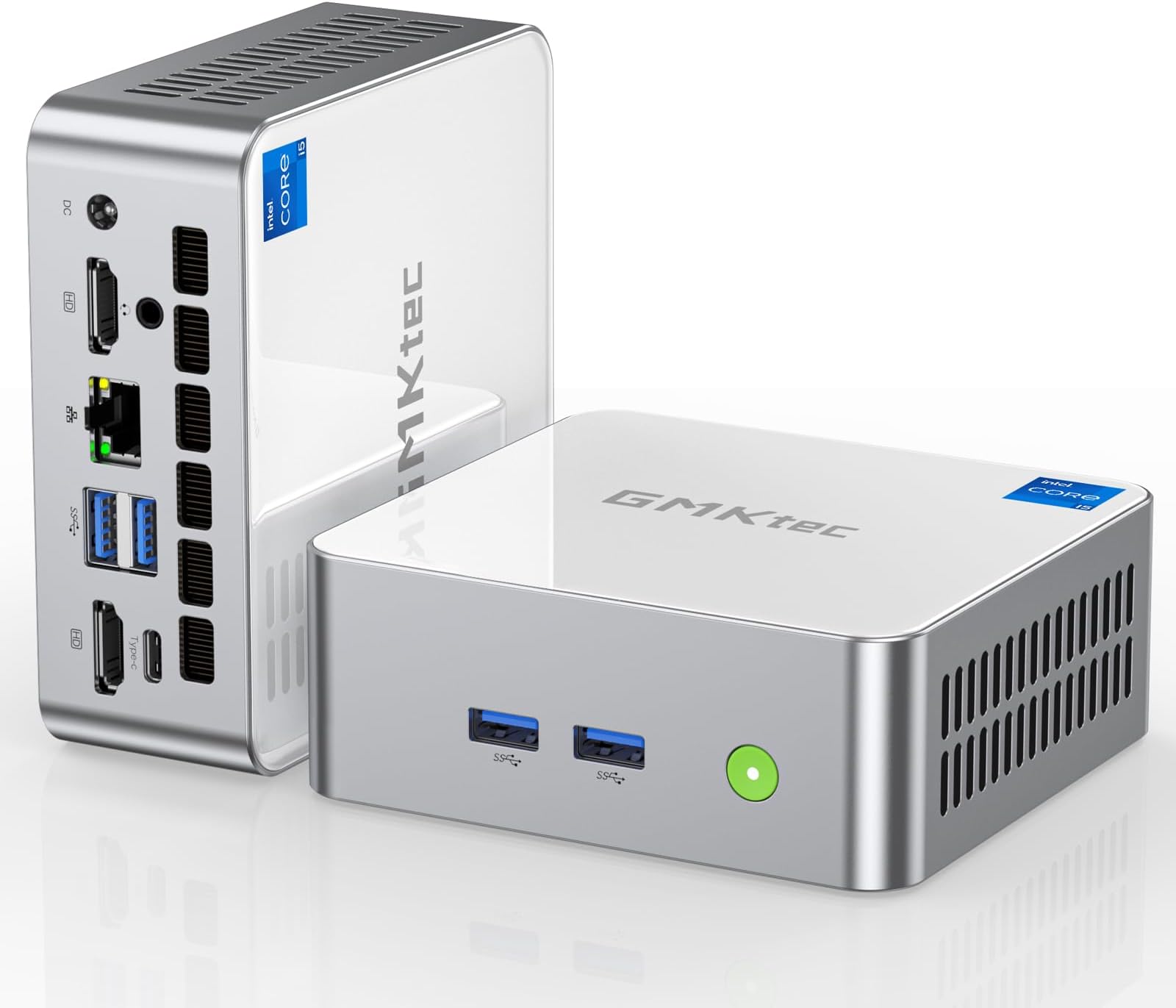 Mini PC Intel i5-12450H Processor (Turbo 4.4 GHz) 16GB(8 * 2) DDR4 512GB M.2 NVMe SSD i226v NIC USB 3.2, Type-C/WiFi 6, BT5.2, RJ45 2.5G/ 4K Triple Display Desktop Mini Computers