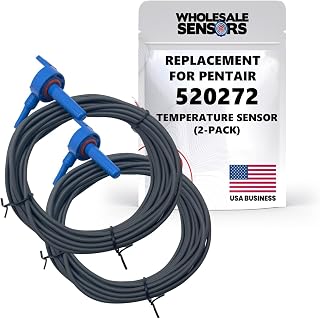 Replacement Pentair 520272 Air/Water/Solar Temperature Sensor, 20-Feet Cable for Pool/Spa (2 Pack)