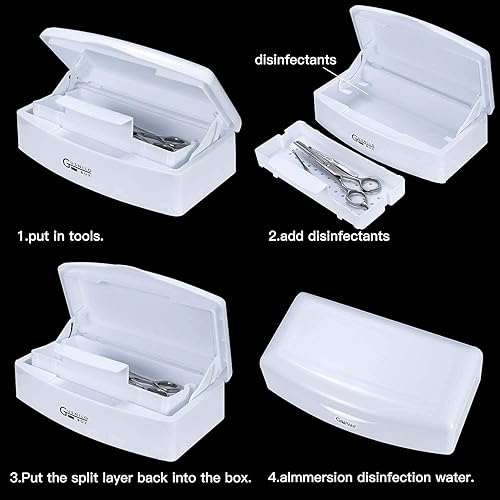 Miniatura 3 de Gusnilo Herramientas de arte de uñas caja de almacenamiento de plástico para herramientas de uñas herramienta de manicura pinzas peluquería spa y
