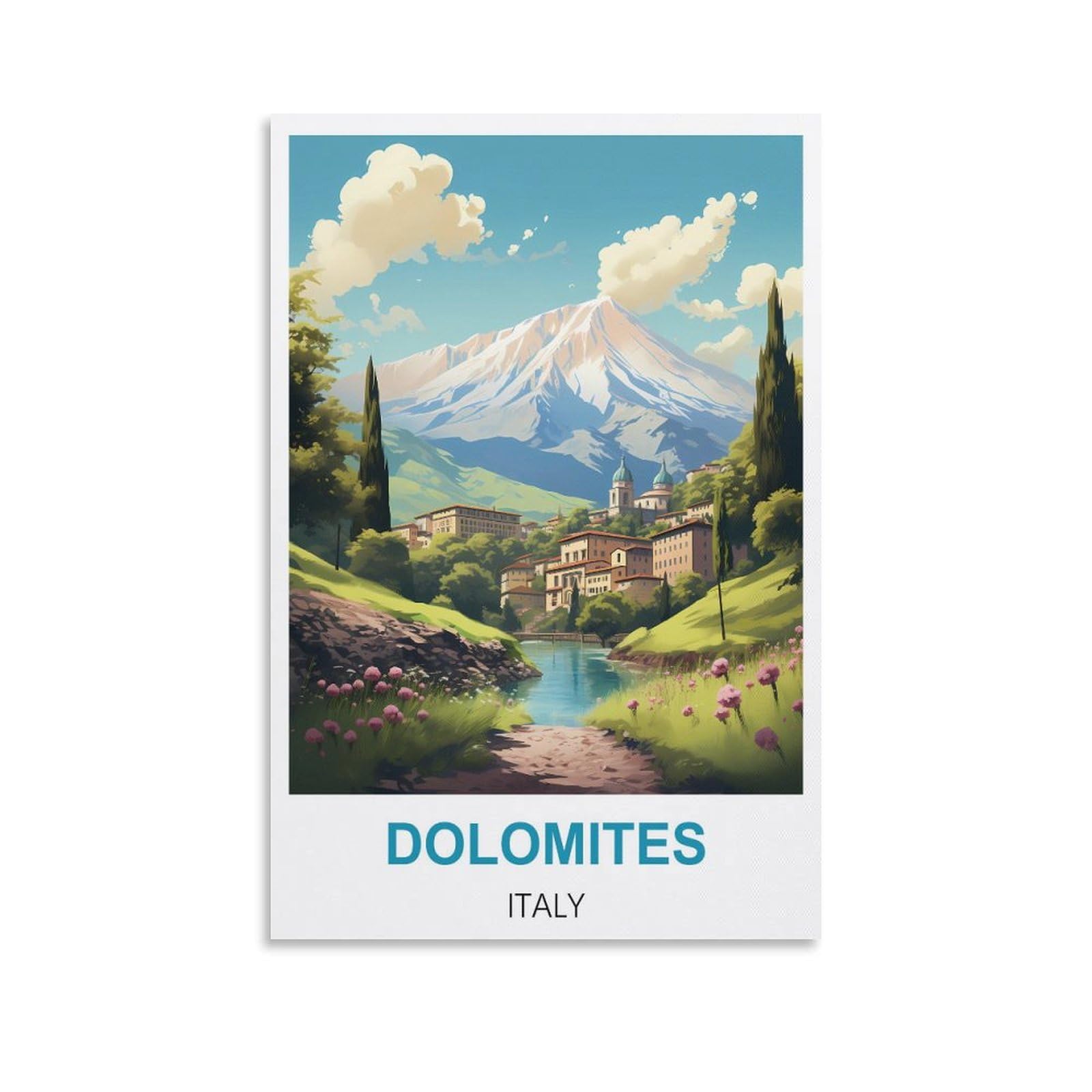 Vintage Metal Tin Sign,Dolomites Italys,Wall Art Decorative Plaque Decor for Home Livingroom Bedroom Cafes Coffee Bars Decoration Gifts 15x30cm