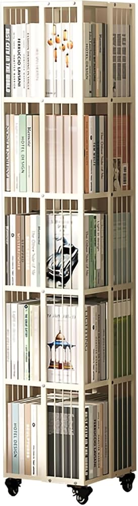 Amazon.co.jp: 回転式本棚 本棚 大容量 キャスター付き 子供 絵本棚