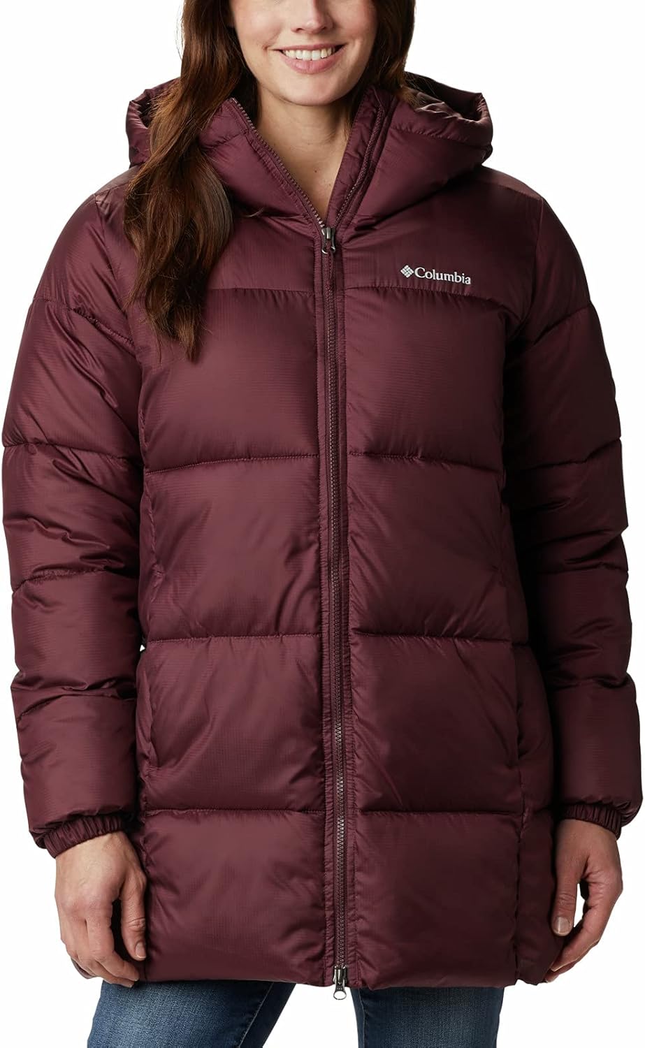 Columbia puffect mid jacket in lilac Clearance