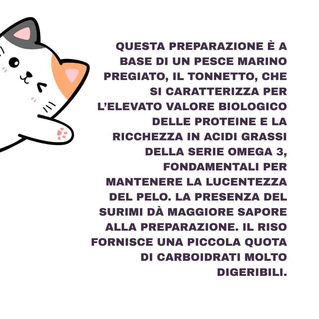 Natural Code húmedo para gatos adultos con sabor a atún y surimas, número P09, suaves sacapuntas en agua de cocción para gatos adultos de todas las tallas, altamente digerible | 12 sobres de 70 g
