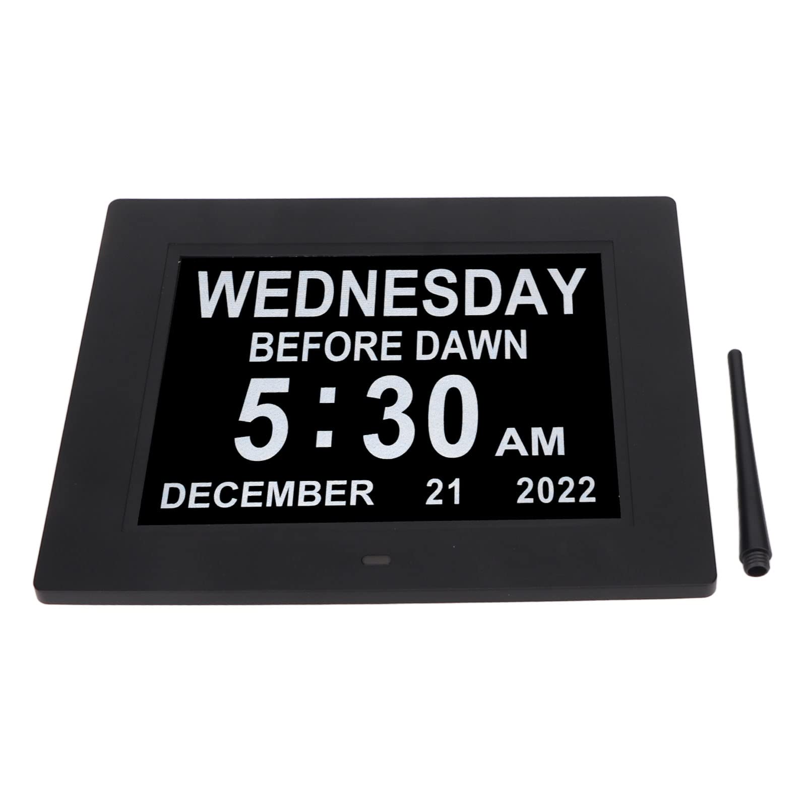 Alarmas Reloj Digital, Recordatorios Personalizados y Reloj con Calendario, Compatible con 8 Idiomas, Pantalla Grande 1024X768 300Cd/M2, Reloj con Fecha y Día No Abreviados Personas Mayores (UE)