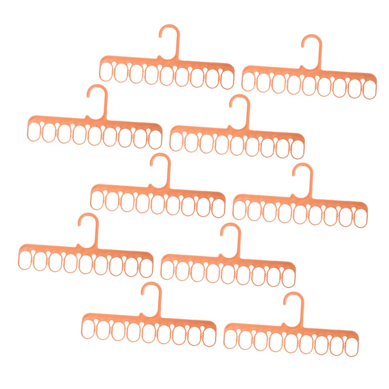 Unomor 10pcs Hangers Clothes Drying Rack Clothes Scarf Laundry Hanger Coat Hanger Clothes Rack Pant Hanger Standard Socks Laundry Hole Hanger Scarf Holder Tie Rack Hanger Space Plastic