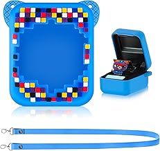 HGRGHH Silicone Case for Bitzee Interactive Toy Digital Pet, Silicone Protective Case for Bitzee Digital Pet with Adjustable Lanyard, Carry Bag for Bitzee Digital Pet Interactive Toy, Blue