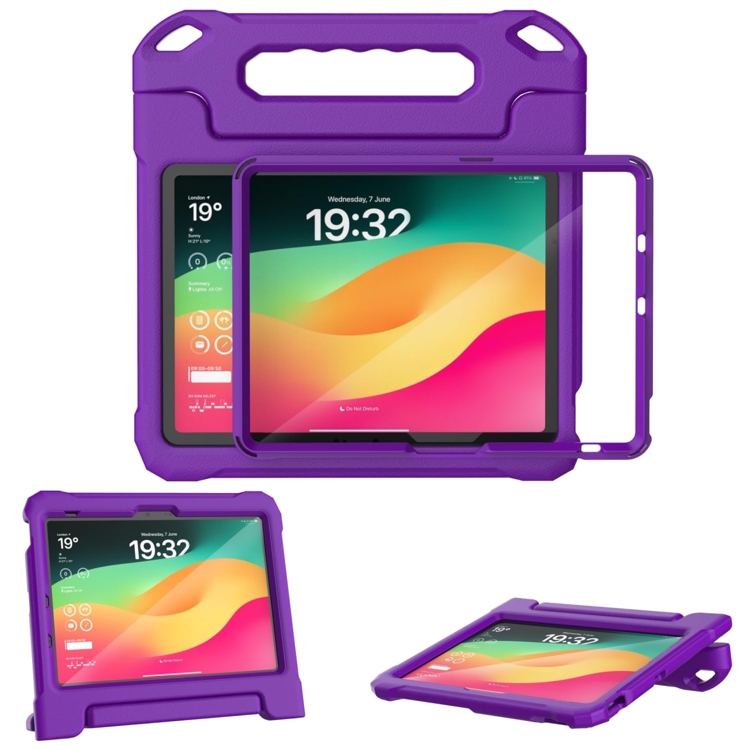Kids Case for New iPad (A16) 11th Generation 11 inch 2025, iPad 10th Generation 10.9" 2022 - Shockproof Handle Bumper Stand Cover with Built-in Screen