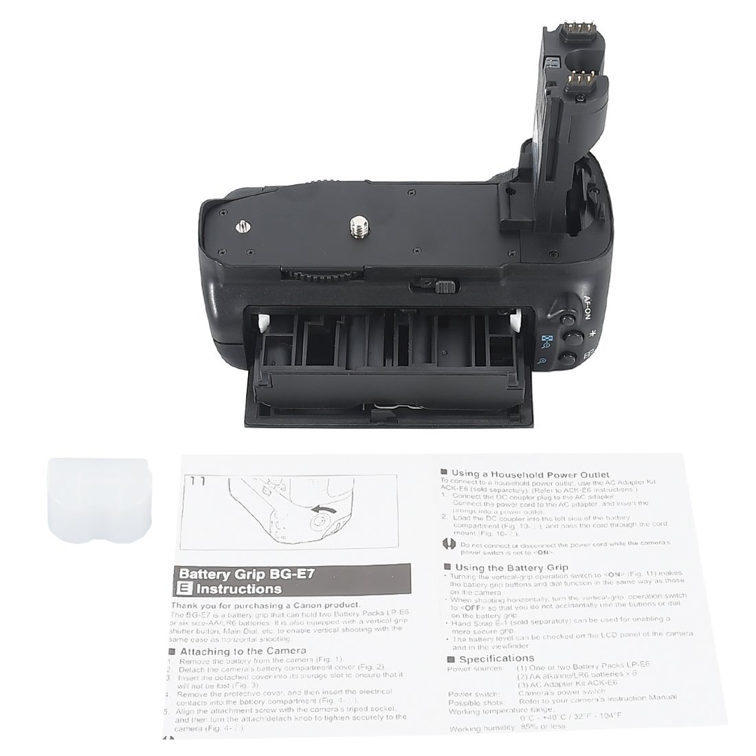 DSTE BG-E7 Battery Grip For Canon EOS 7D - Includes 2x LP E6 Batteries Vertical Shooting Controls 792882