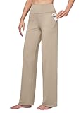 Women&apos;s Yoga Pants Wide Leg Dress Work Pants Stretch Casual Pants Slacks with Pockets High Waist 28" 30" 32"