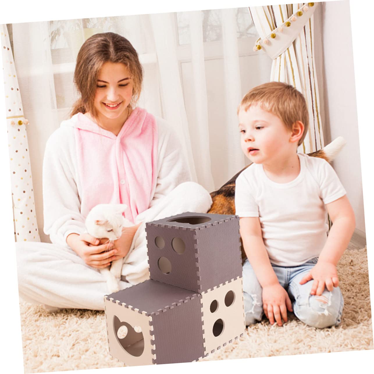SUPVOX Tunnel De Jouets pour Chat Amusant Et Résistant Accessoire De Jeu pour Chaton Jouet Interactif Léger Et Facile à Ranger