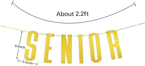 Miniatura 5 de Cartel dorado con purpurina para graduación de felicitaciones, decoración de banderines para fiesta de graduación de secundaria