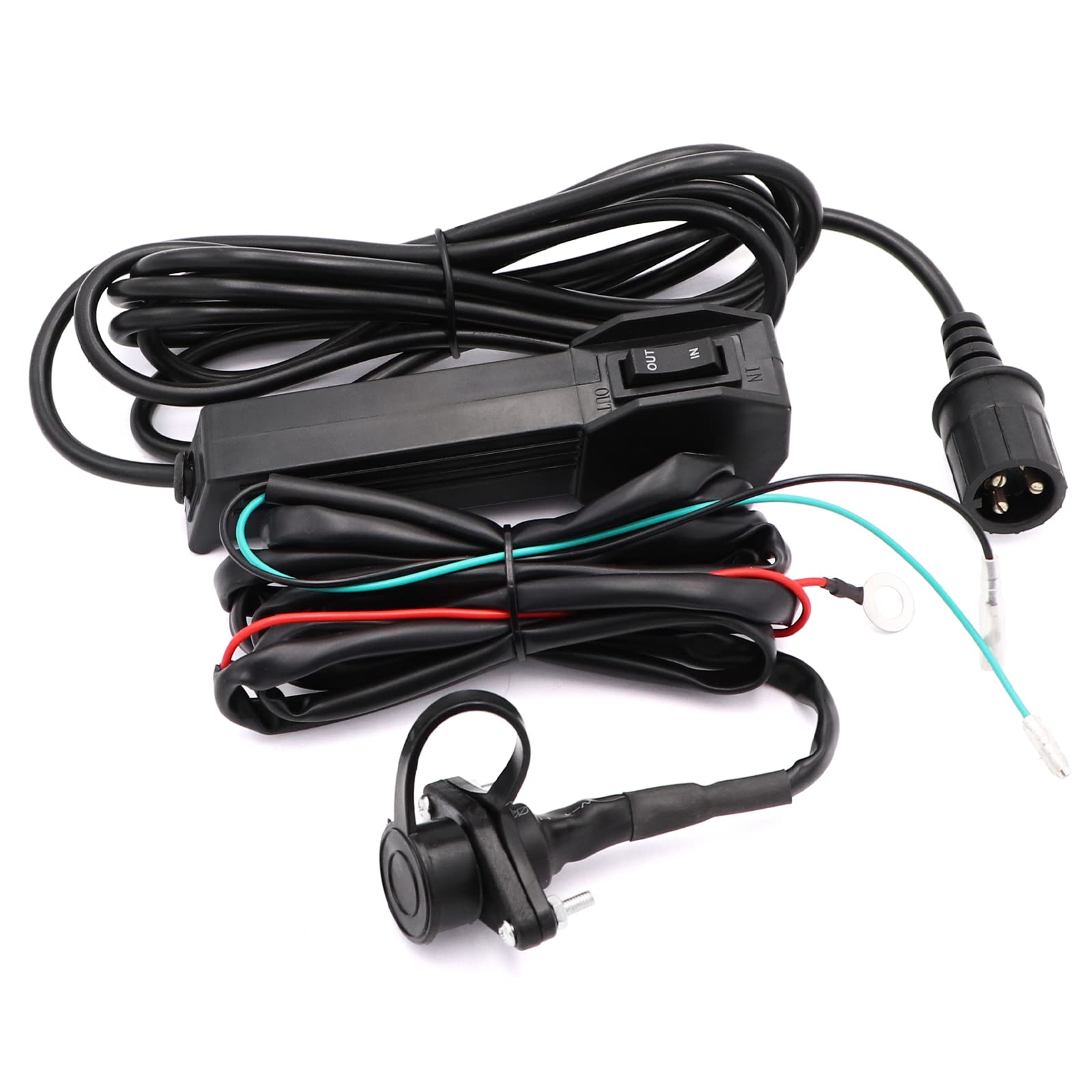equipos de control remoto manual con cable del torno 12V para ATV UTV Winch