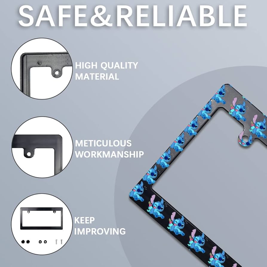 Amazon.co.jp: Stitch スティッチ 85 ナンバーフレーム 車用 ナンバー