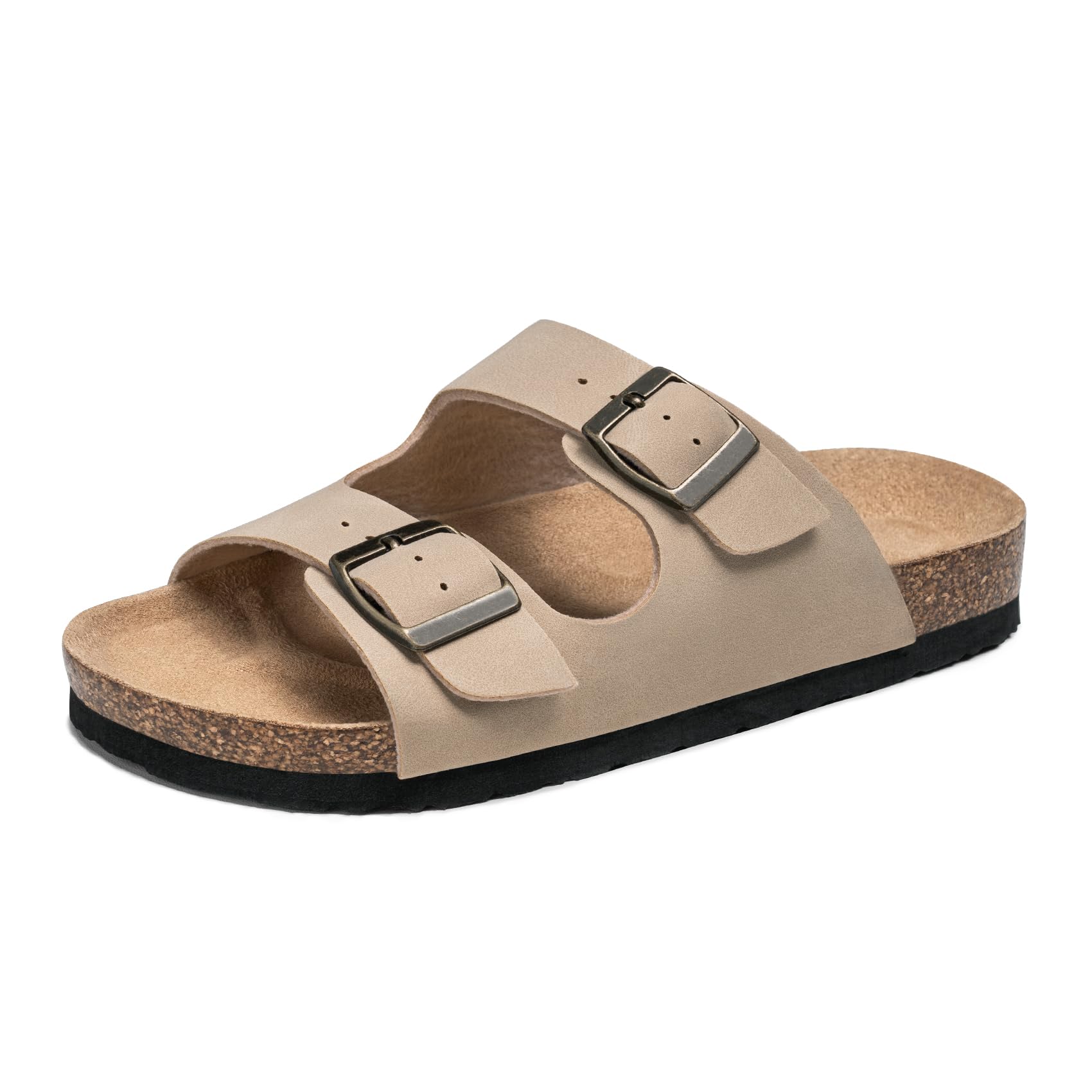FITORY Kids Sandals Boys Girls Slides Cork Footbed Glitter Toddler Slippers
