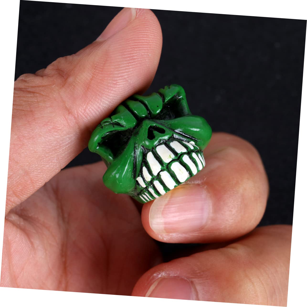 3sätze Skull Ventilkappen Für Motorräder Und Fahrräder Grüne Schädelkopf Design Installieren Schützt Vor Schmutz Und Wasser Langlebige Und Fahrradaccessoires