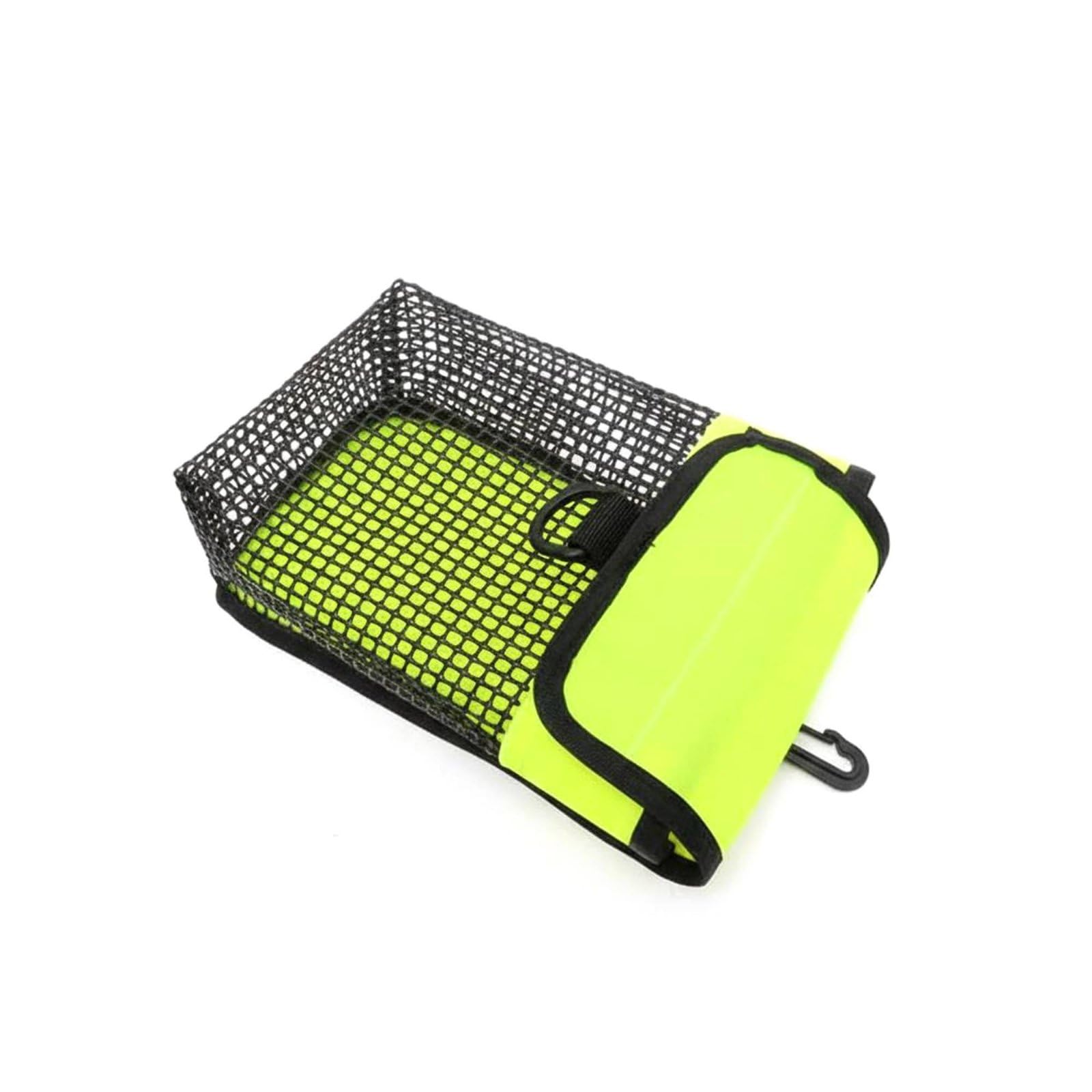 Amagogo Diving SMB Pouch Storage Bag Diving Bag Buoy Holder Mesh Gear Pouch Attachment Points Abrasion Resistant Suitable for Recreational Technical Divers, Fluorescent Yellow, Large Hole