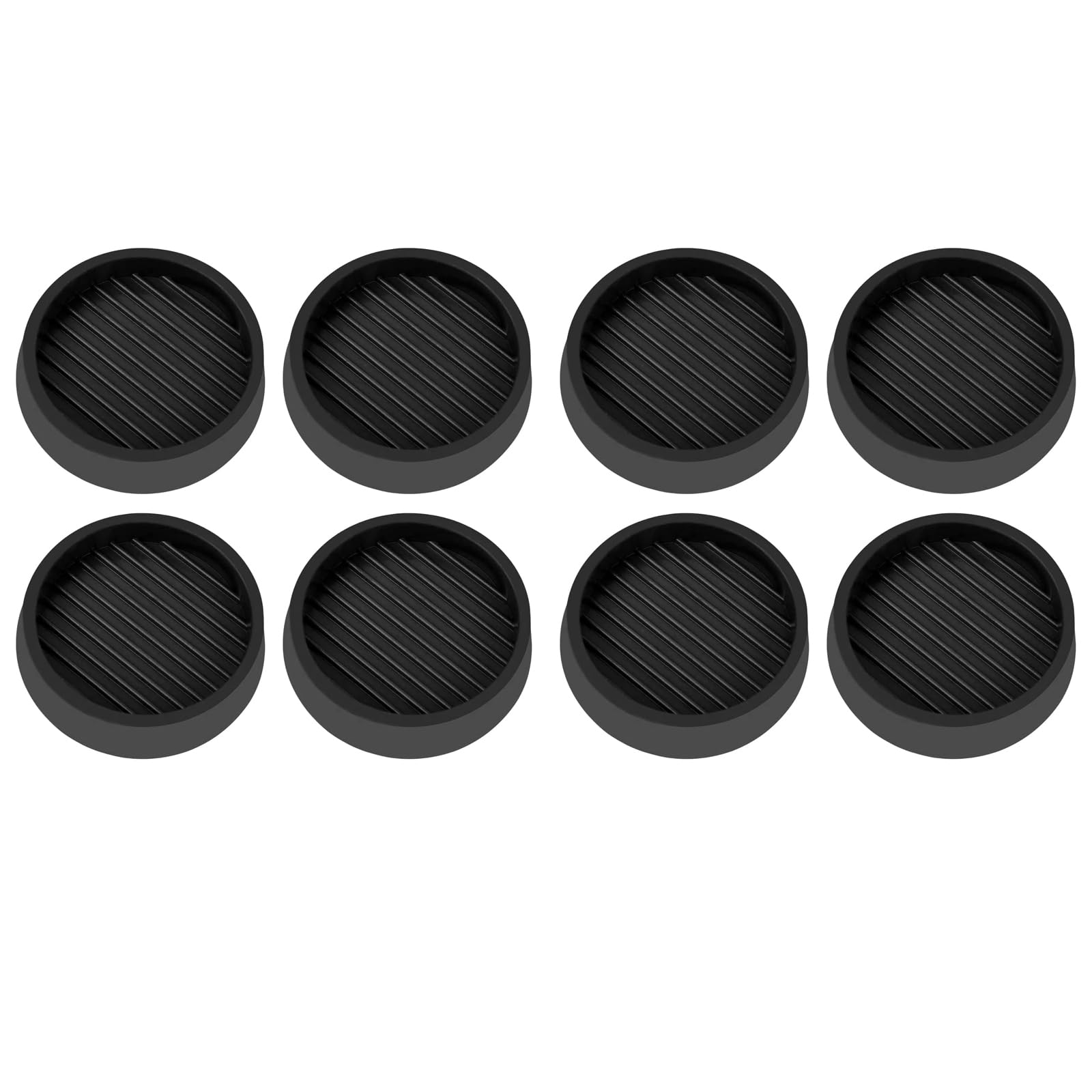 8 PCS Rubber Castor Cups 2 IN, Carpet Protector Cups, Non Slip Furniture Coasters, Furniture Pads Round, Sofa Feet Protectors for Wooden Floors