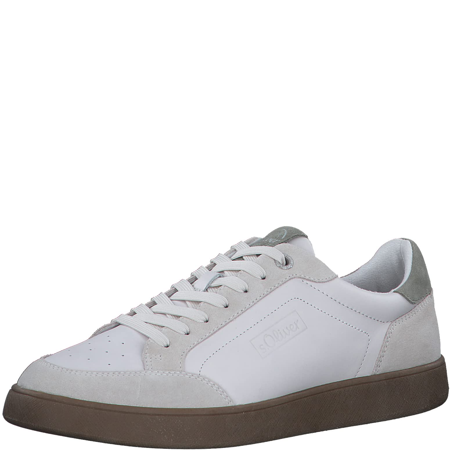 s.Oliver 5-13633-30 Men's Low Trainers, White Khaki, 9.5 UK