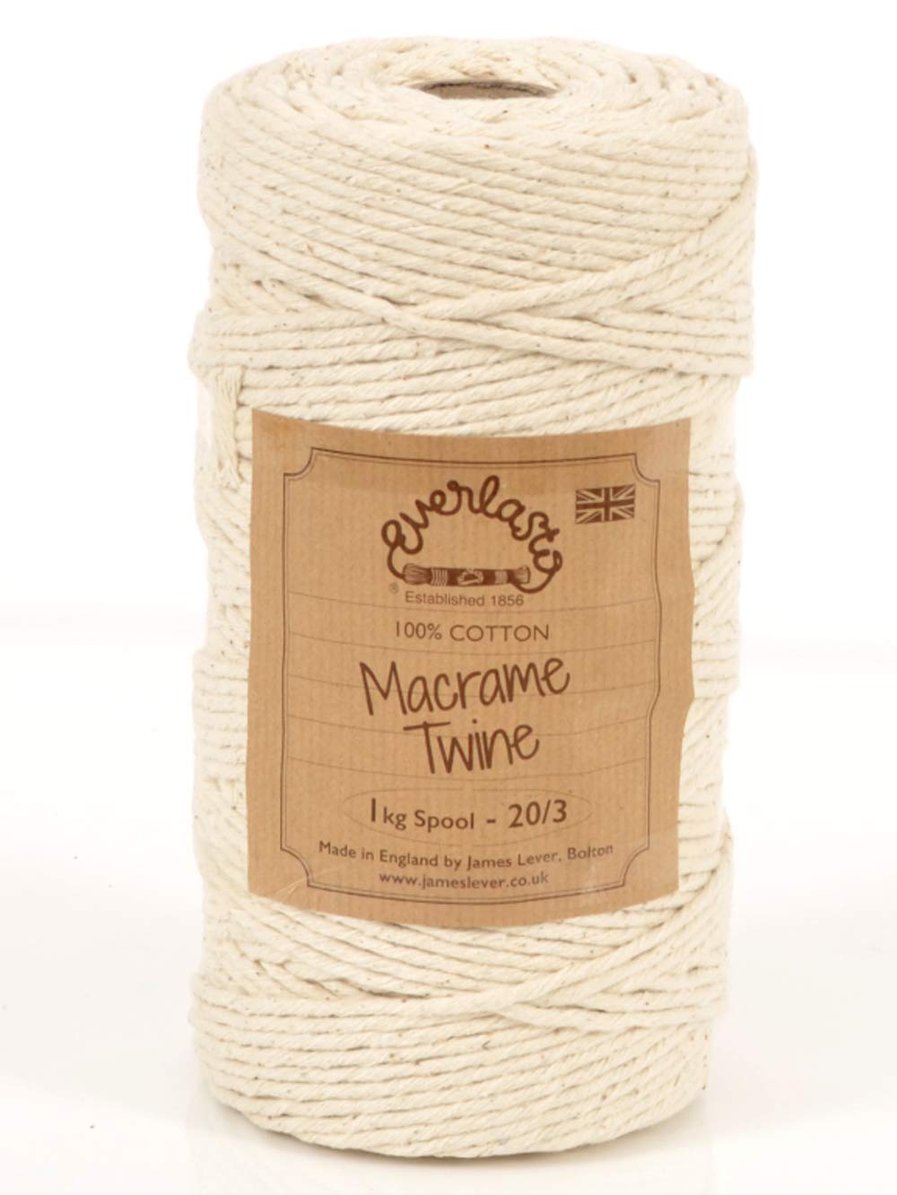 Everlasto Natural 20/3 (3.5Mm) Cotton Macrame String 1Kg Spool