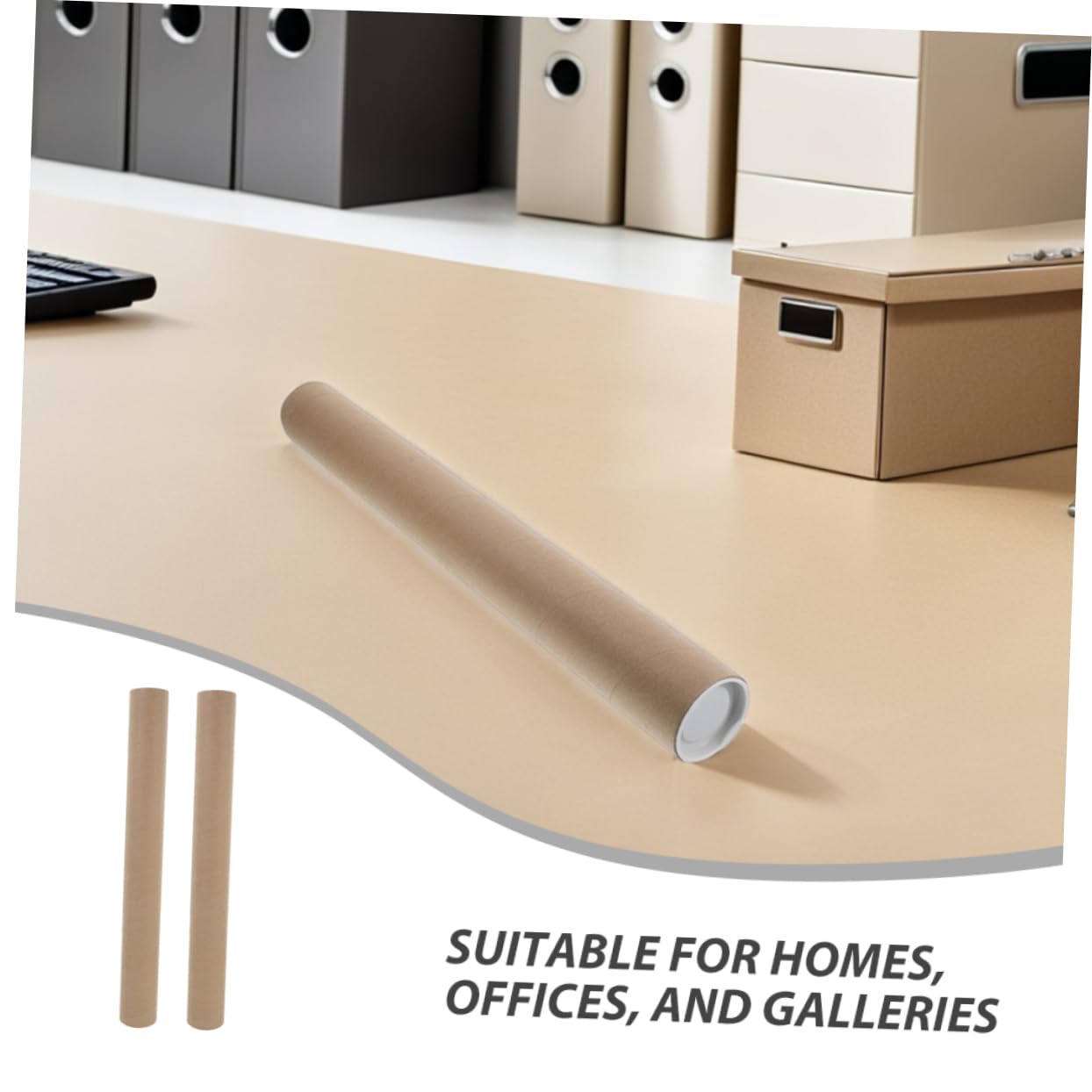 NUOBESTY 10pièces Tube Expédition Papier Kraft Tube Postal Pour Affiches Et Documents De Transport Réutilisable Pour Œuvres Art Et Fournitures De Bureau