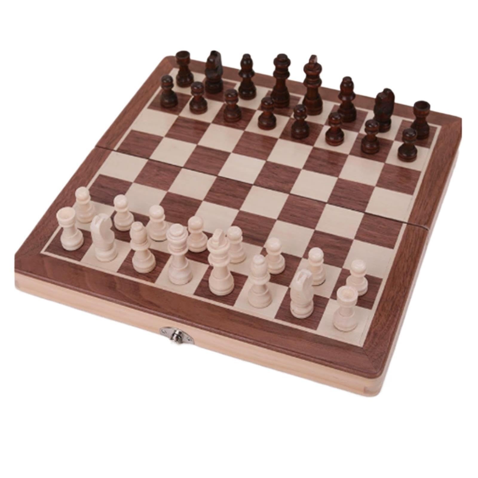 Set di scacchi in legno Scacchiera pieghevole non magnetica