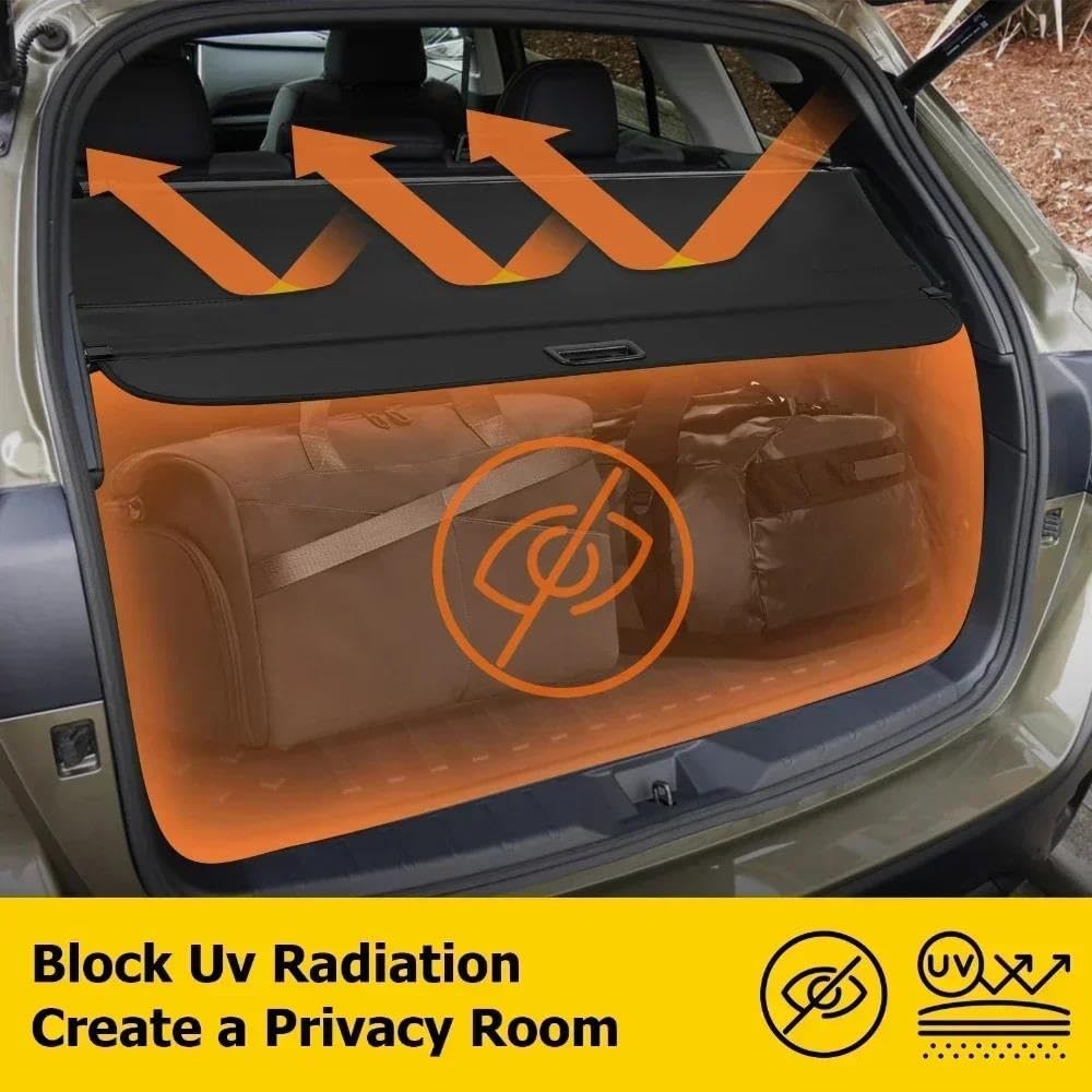 Kofferraumabdeckung für Subaru Outback 2010-2024 Hinten Stamm Lagerung Rack Gepäck Fracht Abdeckung Privatsphäre Sicherheit Schild Versenkbare Vorhang Autozubehör
