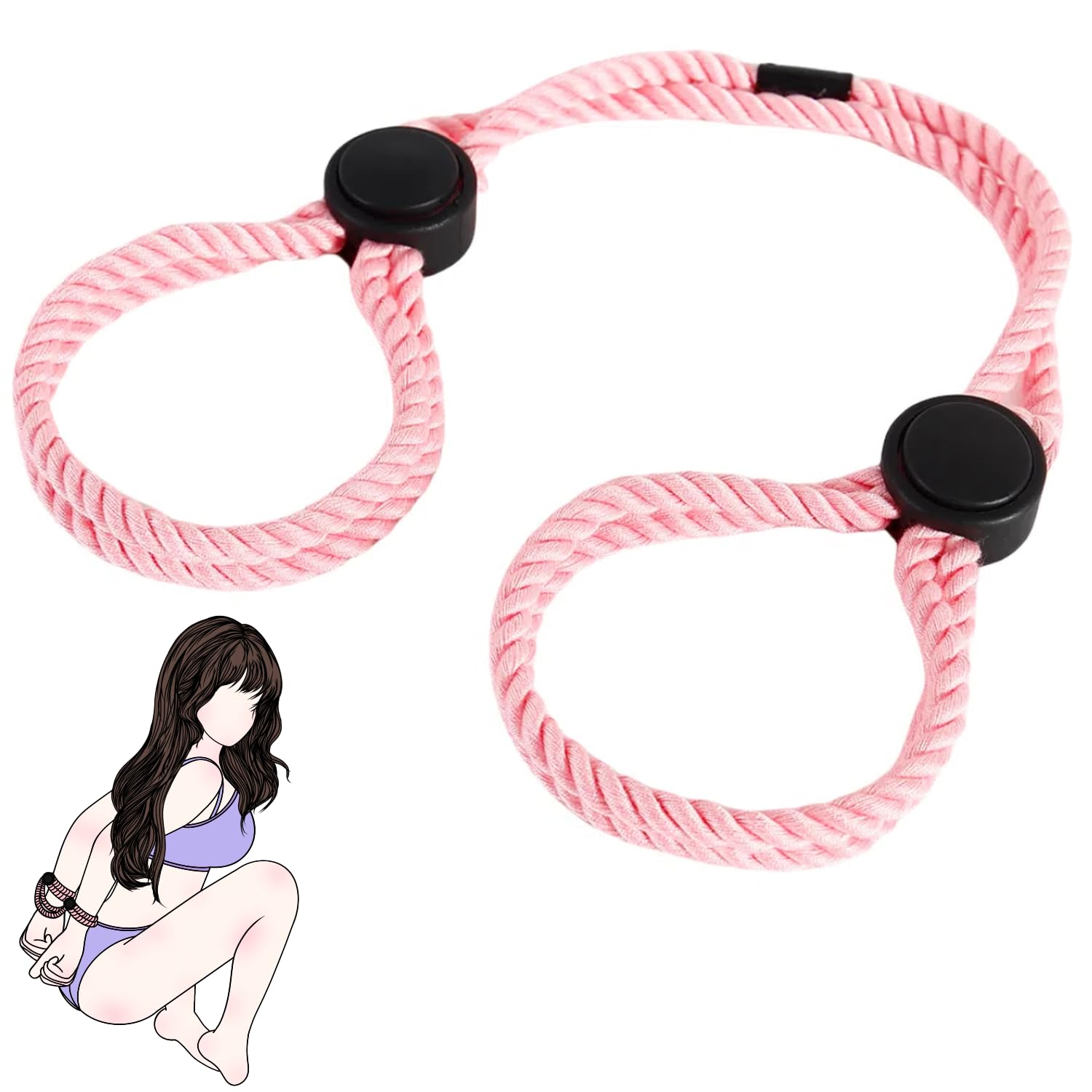 Rope Handcuffs BDSM Bondage Restraints Ankle Cuffs Sex Toys Adjustable Cotton Rope Wrist Straps SM Game Adult Play
